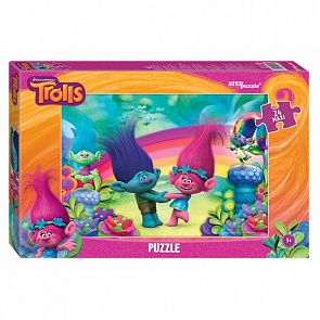 Макси-пазл из серии Trolls, 24 детали (Step Puzzle, 90030sim)